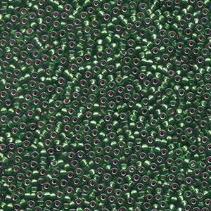 11/0 SEEDBEAD MIYUKI S/L LEAF GREEN APRX  10GM