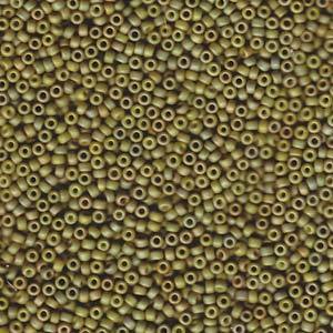 11/0 JAPANESE SEEDBEADS 10GM FANCY FROSTED LIGHT OLIVE IRIS