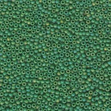 11/0 SEEDBEAD MIYUKI  10GM MATTE OP GREEN AB