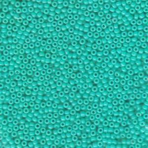 11/0 SEED BEADS MATTE OPQ TURQUOISE - 10GM