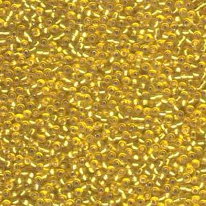 11/0 JAPANESE SEEDBEADS 10GM SILVER LINED YELLOW