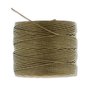 S-LON BEAD CORD DK TAN 77YD-TUBE OF 4