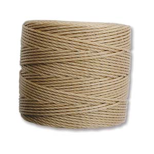 S-LON BEAD CORD LIGHT BROWN 77YD-TB/4