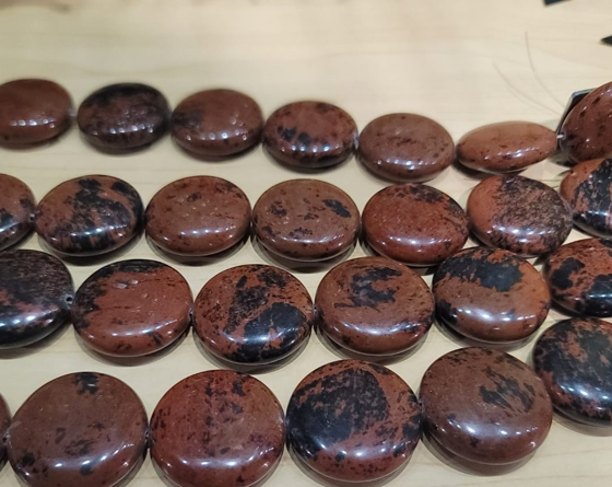 Mahogany Obsidian Coin Smooth 30x30mm