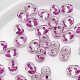 SUPERDUO 2.5X5MM CRYSTAL LT VIOLET LINED-APRX 10 GM