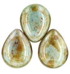 Luster Opaque Green 12/16 mm Teardrop