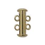 2 Strand Multi-Tube Clasp Gold Plate- 16 mm