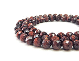 Red Tigers Eye Faceted Gemstone Beads 14 mm 16" strand ***