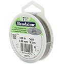 7 Strand Stainless Steel Bead Stringing Wire, .026 in (0.66 mm), Bright, 30 ft (9.2 m)