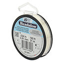 49 Strand Stainless Steel Bead Stringing Wire, .024 in (0.61 mm), Silver Plated, 100 ft (31 m)