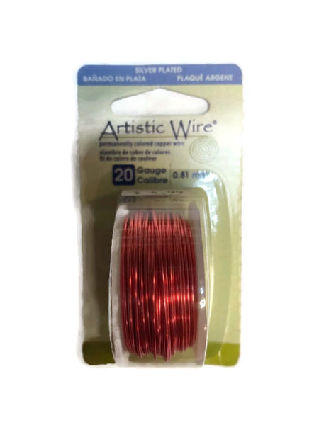 Artistic Wire, 20 Gauge (.81 mm), Silver Plated, Peach, 6 yd (5.5 m)